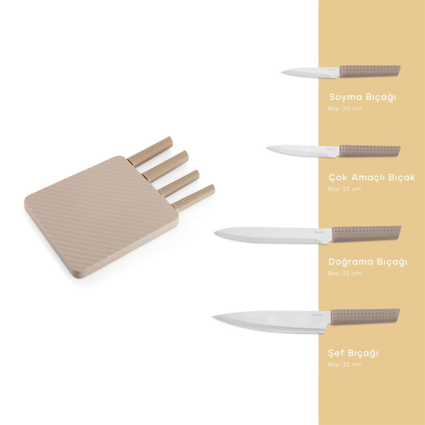 Schafer easy 5 parça bloklu bıçak seti / vizon
