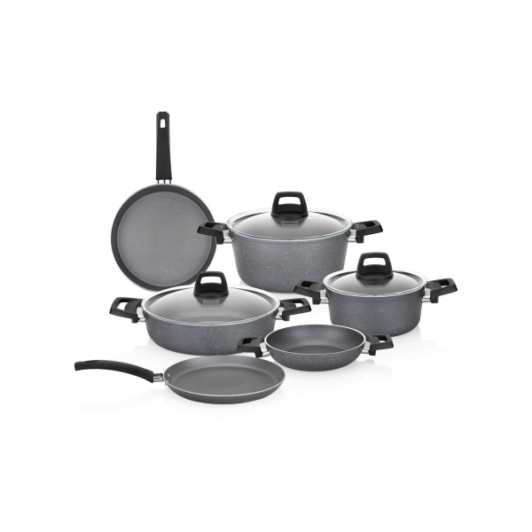 Ashen 9 parça tencere seti / Gri - 1S1214-22005-GRI01