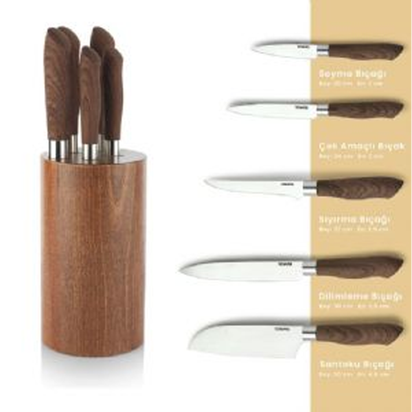 Schafer chef standlı bıçak setleri