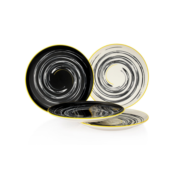 Schafer 1 parça 33 cm Mixed 4'lü pasta tabağı çok renkli